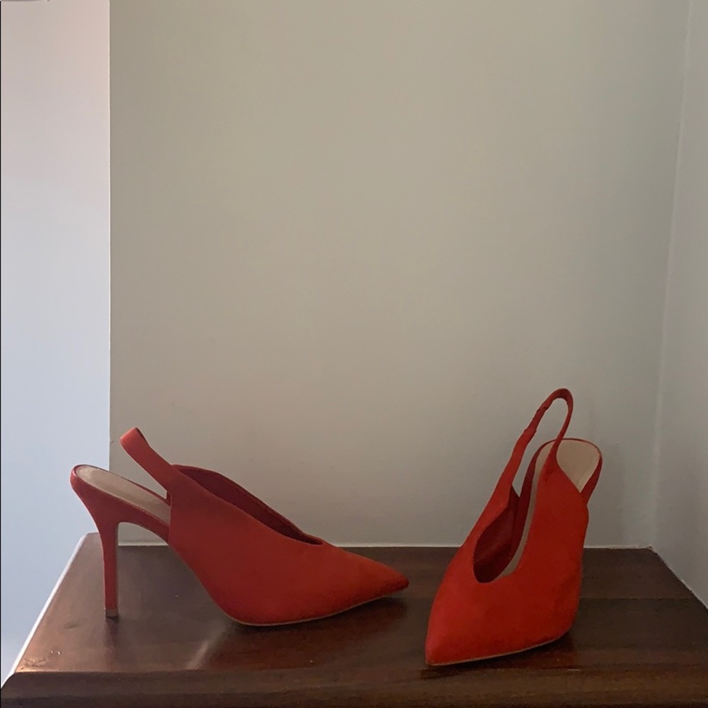 ALDO red suede shoes